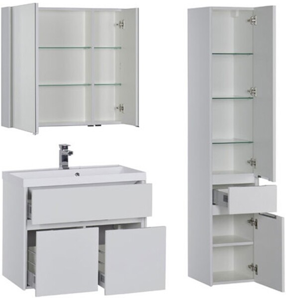 Пенал Aquanet Латина 35 цв.белый (179606) Пенал Aquanet Латина 35 цв.белый (179606)