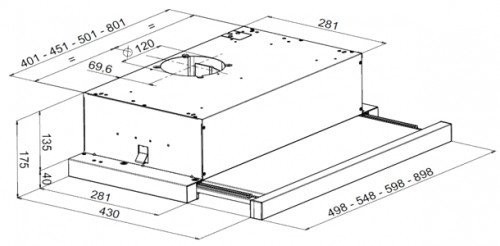Встраиваемая вытяжка Candy CBT 6130/2N-07