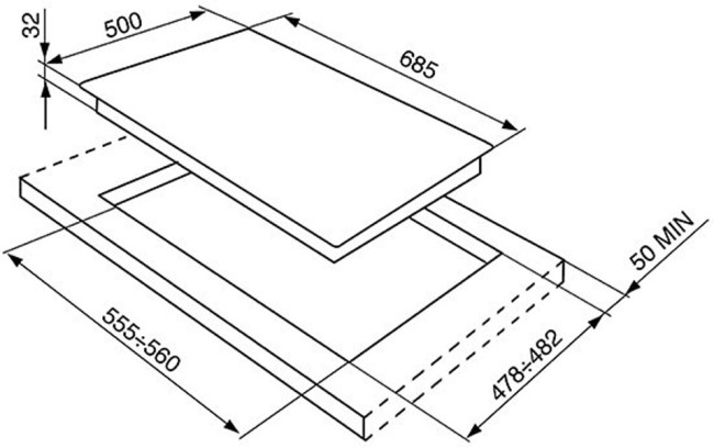 Встраиваемая газовая варочная панель Smeg SRV876RAGH медный Встраиваемая газовая варочная панель Smeg SRV876RAGH медный