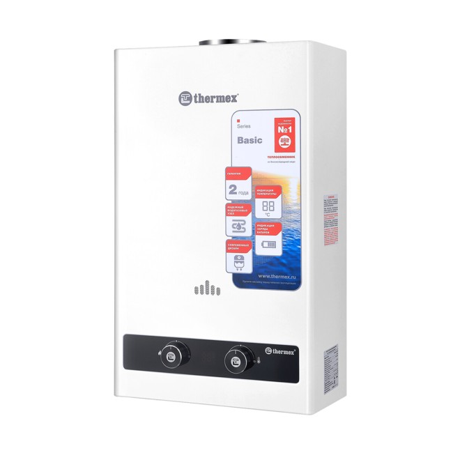 Газовый проточный водонагреватель Thermex B 20 D белый Газовый проточный водонагреватель Thermex B 20 D белый