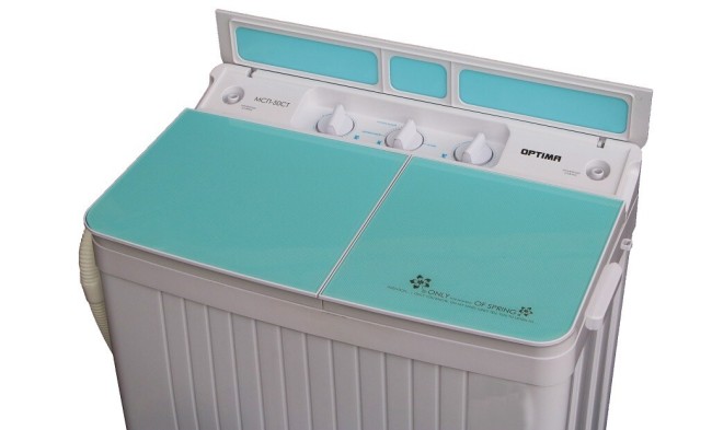 Стиральная машина Optima МСП-50СТ бирюзовое стекло