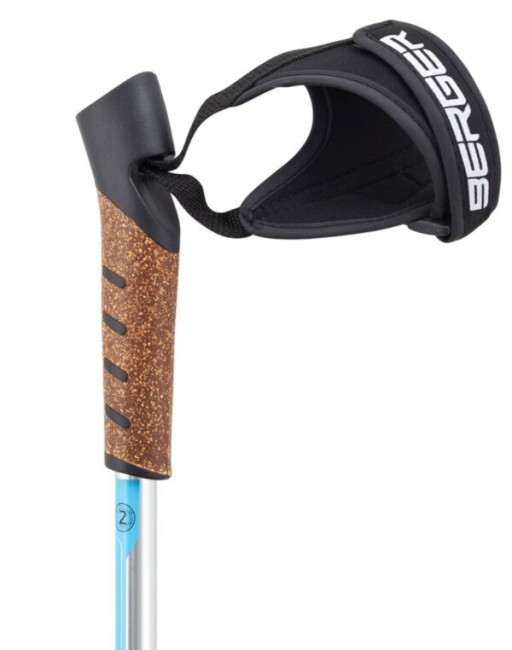 Скандинавские палки Berger Nimbus 2-секционные, 77-135 см, серебристый/голубой Скандинавские палки Berger Nimbus 2-секционные, 77-135 см, серебристый/голубой