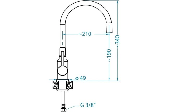 Смеситель для кухни Alveus Flexa Black Matt (1147056) Смеситель для кухни Alveus Flexa Black Matt (1147056)
