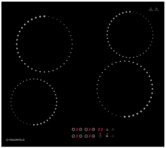 Встраиваемая электрическая варочная панель Maunfeld CVCE594PBK