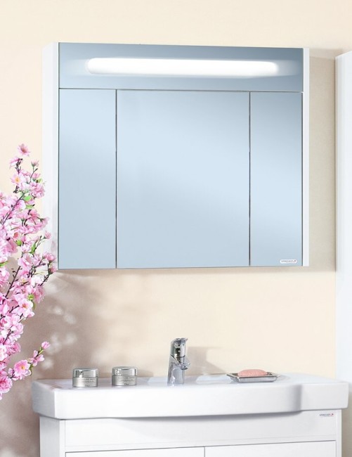 Зеркало-шкаф Бриклаер Палермо 90 белый Зеркало-шкаф Бриклаер Палермо 90 белый