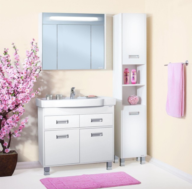 Зеркало-шкаф Бриклаер Палермо 90 белый Зеркало-шкаф Бриклаер Палермо 90 белый