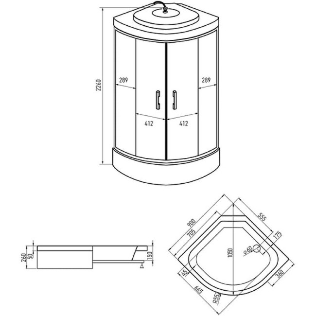 Душевая кабина Erlit Comfort ER350926-C3-RUS