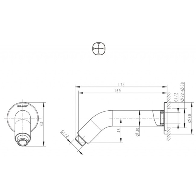 Держатель для душа Bravat D312C-RUS