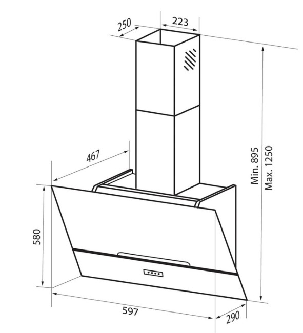 Каминная вытяжка Zigmund & Shtain K 142.6 B