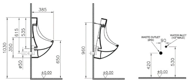 Писсуар Vitra Arkitekt 4106B003-5291