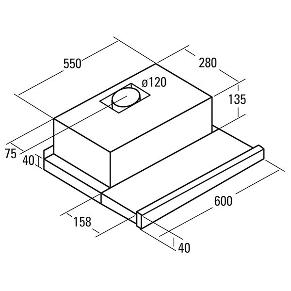 Встраиваемая вытяжка Cata TL 5260 X