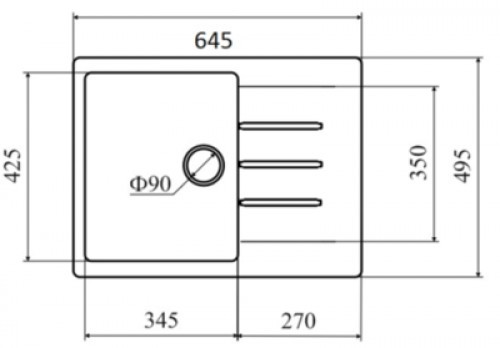 Кухонная мойка Zigmund & Shtain Rechteck 645 темная скала Кухонная мойка Zigmund & Shtain Rechteck 645 темная скала