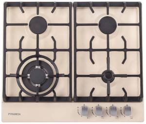 Встраиваемая газовая варочная панель Pyramida PFE 643 IVORY LUXE Встраиваемая газовая варочная панель Pyramida PFE 643 IVORY LUXE