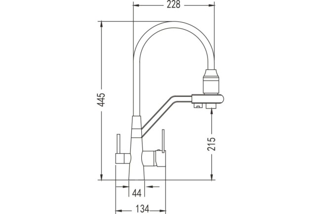 Смеситель для кухни Rose R558Y пепельный Смеситель для кухни Rose R558Y пепельный