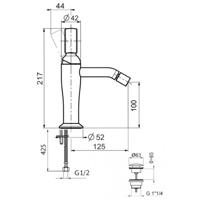 Смеситель для биде Webert Opera OA840102015