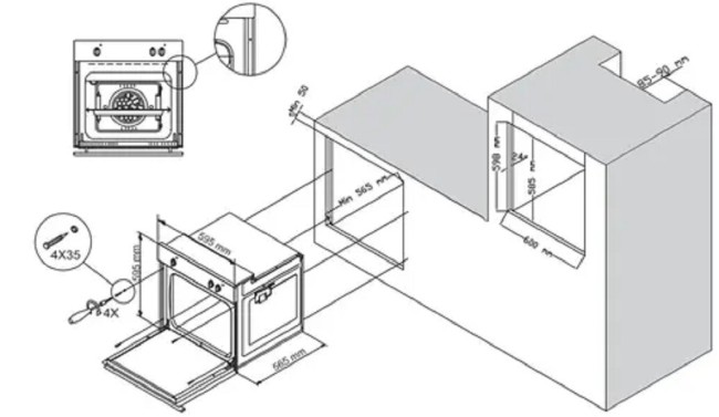 Встраиваемый электрический духовой шкаф Simfer B6EM58035
