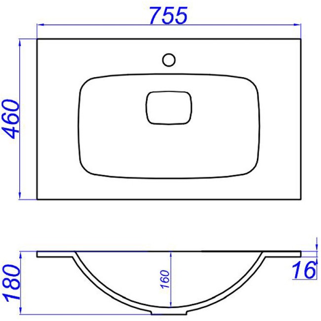Раковина для мебели Aqwella Malaga (Mal.75.04.D) Раковина для мебели Aqwella Malaga (Mal.75.04.D)
