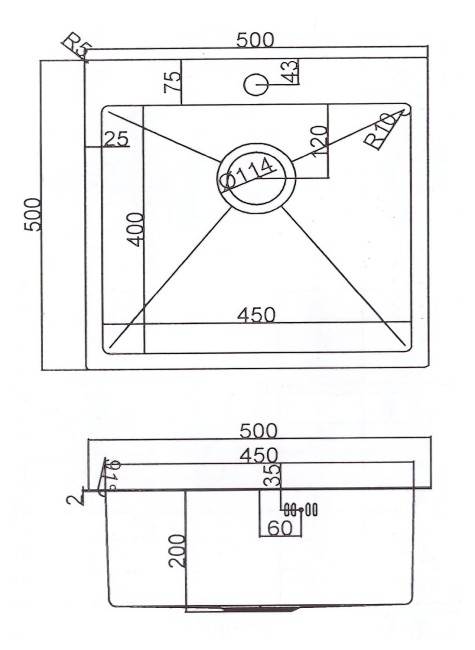 Кухонная мойка Emar EMB-117A Nano Satine Кухонная мойка Emar EMB-117A Nano Satine
