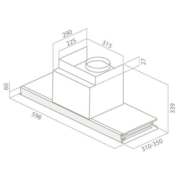 Встраиваемая вытяжка Elica Filo IX/A/60 Встраиваемая вытяжка Elica Filo IX/A/60