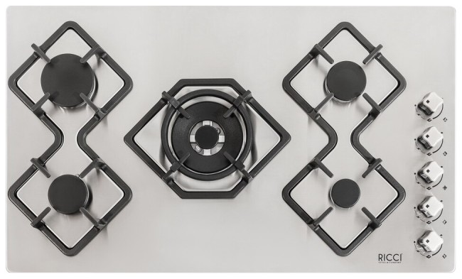 Встраиваемая газовая варочная панель Ricci RGN-КА 5041 IX Встраиваемая газовая варочная панель Ricci RGN-КА 5041 IX