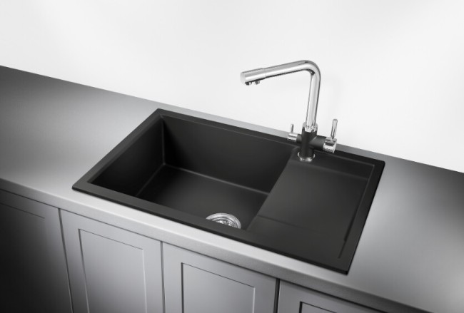 Кухонная мойка Kuppersberg Roys 60 NL 1B1D deep black Кухонная мойка Kuppersberg Roys 60 NL 1B1D deep black