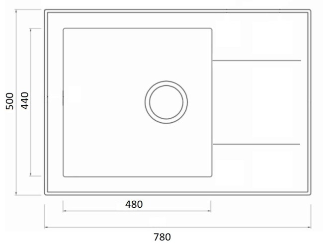 Кухонная мойка Kuppersberg Roys 60 NL 1B1D deep black Кухонная мойка Kuppersberg Roys 60 NL 1B1D deep black