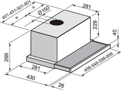Встраиваемая вытяжка Korting KHP 6772 GN