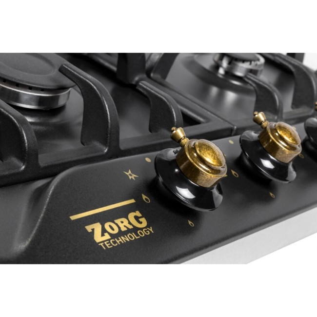 Встраиваемая газовая варочная панель ZorG BP5 FD rustical/black (EMY)