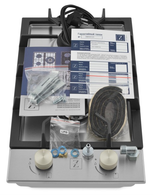 Встраиваемая газовая варочная панель Zugel ZGH291X