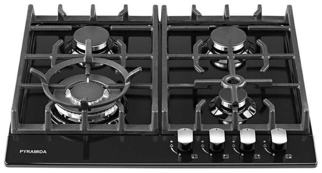Встраиваемая газовая варочная панель Pyramida PFE 643 BLACK LUXE