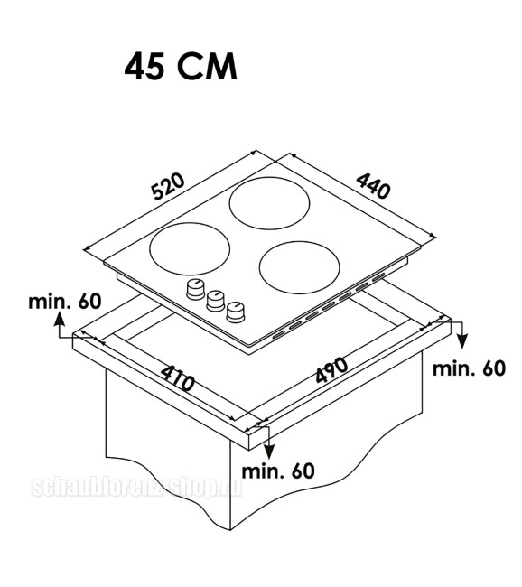 Встраиваемая газовая варочная панель Schaub Lorenz SLK GE 4520