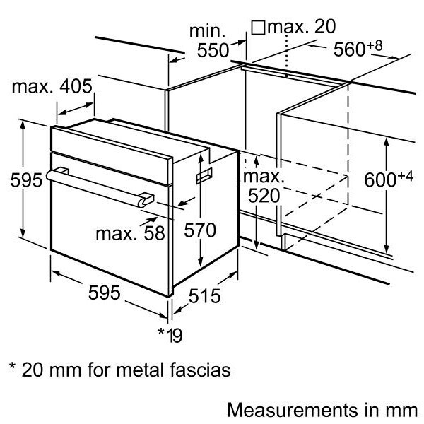 Встраиваемый электрический духовой шкаф Bosch HBA33B530