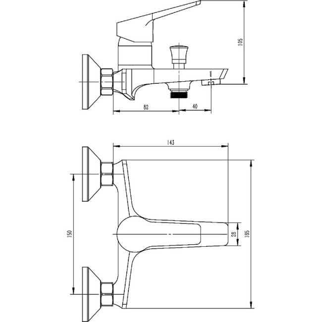 Смеситель для ванны Esko Murano (MR 54) Смеситель для ванны Esko Murano (MR 54)