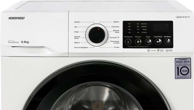 Стиральная машина Nordfrost i-DDQ4 8120 W Стиральная машина Nordfrost i-DDQ4 8120 W