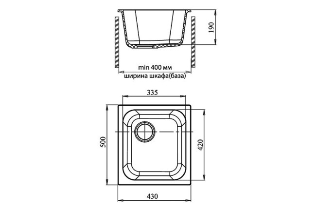 Кухонная мойка GranFest Standart GF-S-430 иней