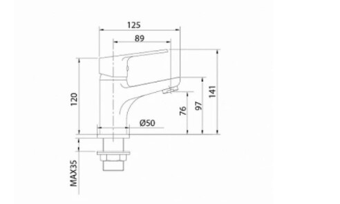 Смеситель для раковины Milardo Helic HELSB00M01