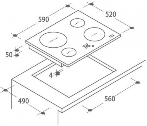 Встраиваемая электрическая варочная панель Candy CH 63 CT Встраиваемая электрическая варочная панель Candy CH 63 CT