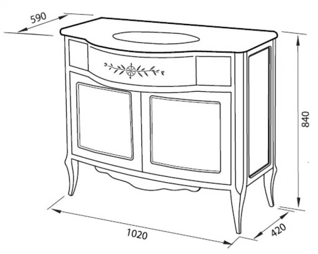 Столешница AM.PM 5 O'Clock M25SNX1053DG cremo dorato