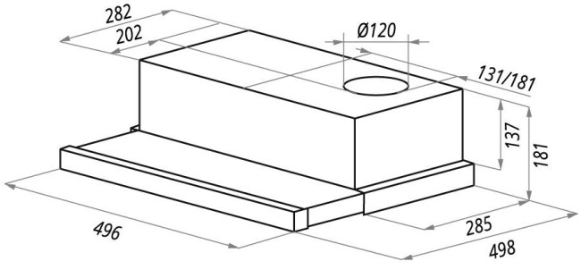 Встраиваемая вытяжка Maunfeld Clyde 50 черный Встраиваемая вытяжка Maunfeld Clyde 50 черный