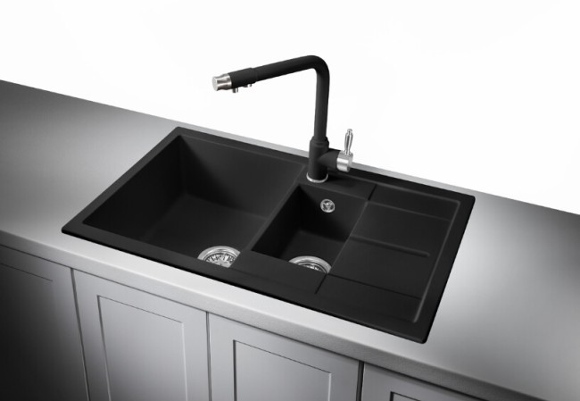 Кухонная мойка Kuppersberg Modena 60 NL 1,5B1D deep black Кухонная мойка Kuppersberg Modena 60 NL 1,5B1D deep black