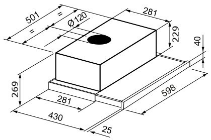 Встраиваемая вытяжка Korting KHP 6712 X
