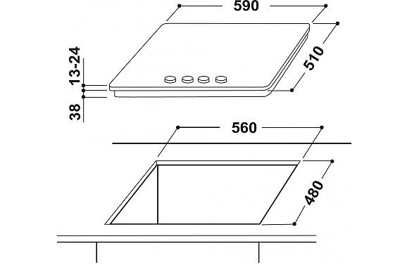 Встраиваемая газовая варочная панель Hotpoint-Ariston DD 641 (WH) Встраиваемая газовая варочная панель Hotpoint-Ariston DD 641 (WH)