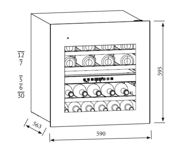 Встраиваемый винный шкаф Korting KFW 604 DB GXN Встраиваемый винный шкаф Korting KFW 604 DB GXN