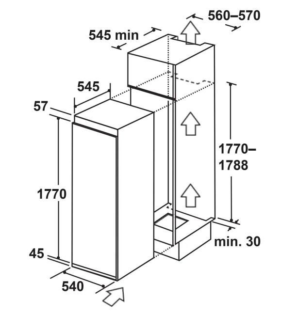 Встраиваемая морозильная камера Lex LBI177.4ID