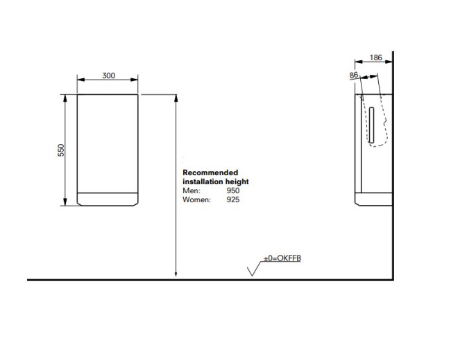 Сушилка для рук Toto PUBLIC (TYC424W) белый