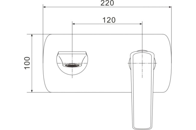 Встраиваемый смеситель для раковины Rose R1341H