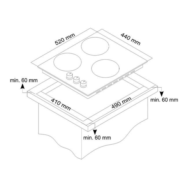 Встраиваемая газовая варочная панель Simfer H45V30W470