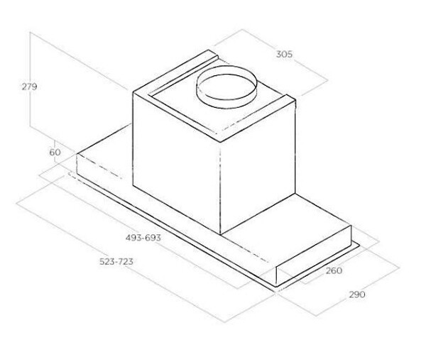 Встраиваемая вытяжка Elica Hidden 2.0 IXGL/A/72