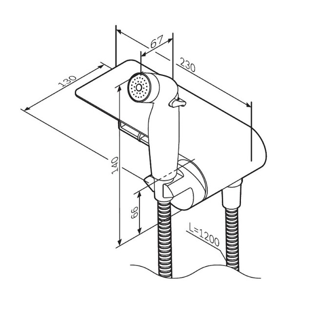 Смеситель с гигиеническим душем AM.PM F0H8F922 Смеситель с гигиеническим душем AM.PM F0H8F922