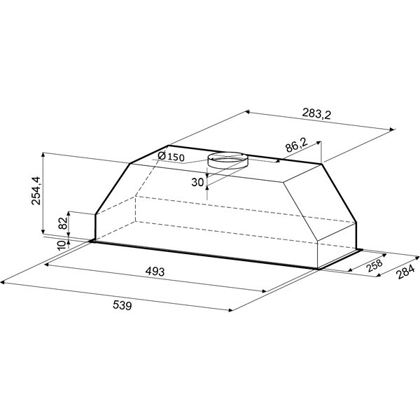 Встраиваемая вытяжка Kronasteel Monika 600 inox Встраиваемая вытяжка Kronasteel Monika 600 inox